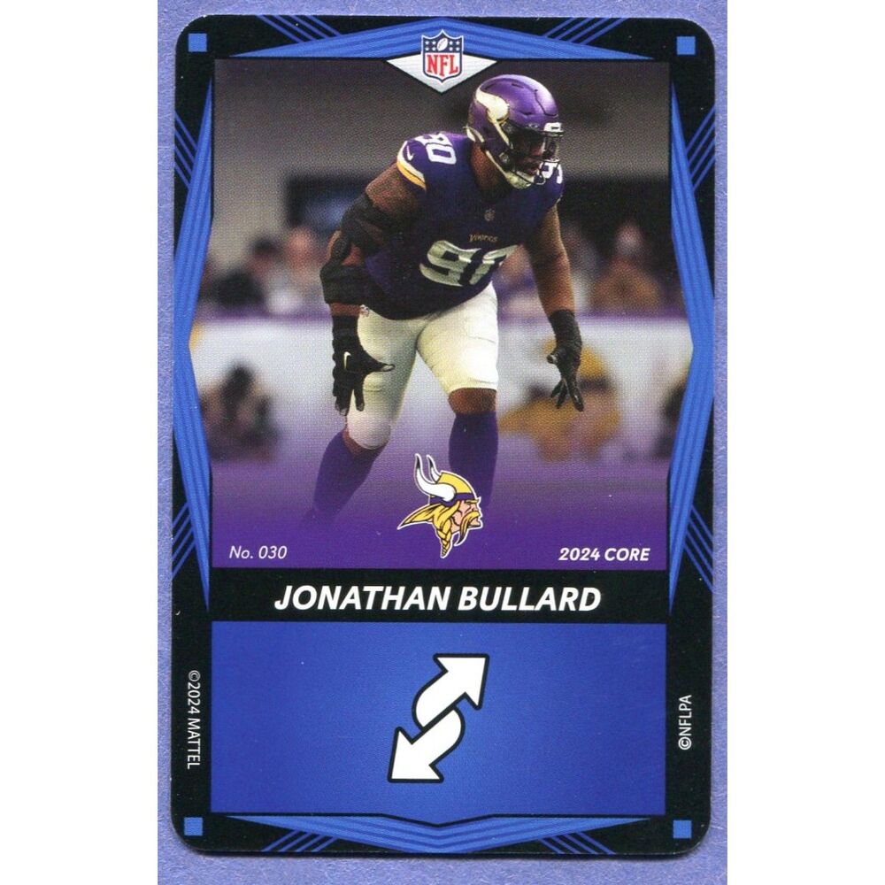 2024 Uno Elite Football Card Blue #30 Jonathan Bullard